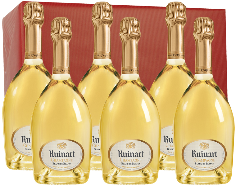 Ruinart Blanc De Blancs En Carton De 6 Bouteilles Au Meilleur Prix Cadeauvin Fr