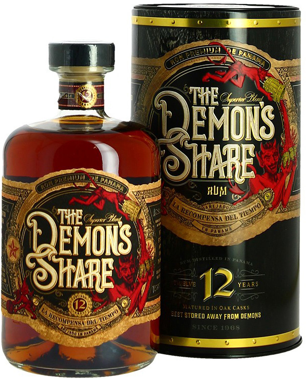 THE DEMON'S SHARE Coffret 12 ans - Coffret Rhum épicé Panama 40