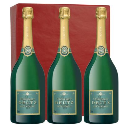 Coffret de 3 bouteilles Champagne Deutz Brut Classic