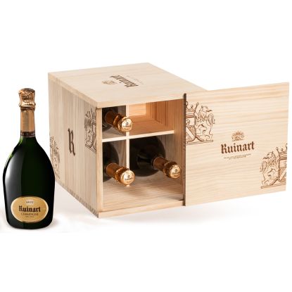 Caisse bois de 4 Champagne R de Ruinart