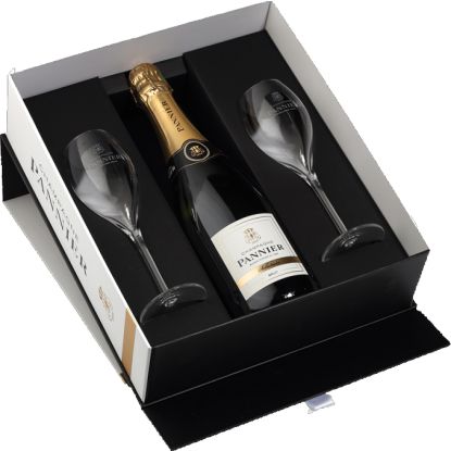 Coffret Champagne Pannier avec 2 flûtes