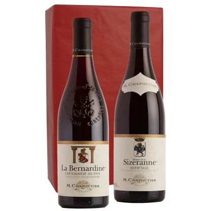 Coffret Vin Michel Chapoutier Hermitage et Châteauneuf du Pape