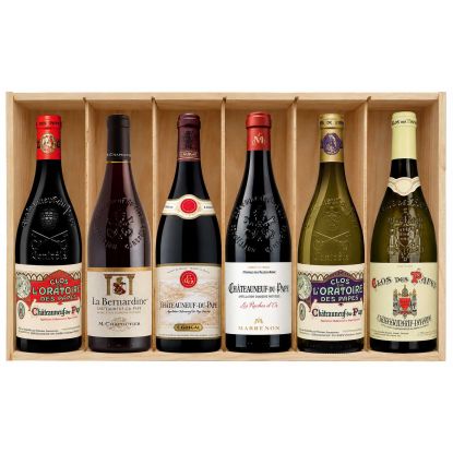 caisse bois découverte chateauneuf du pape