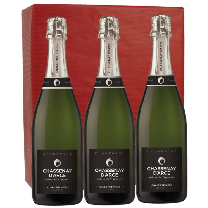 Champagne Chassenay d'Arce Cuvée Première - Coffret de 3