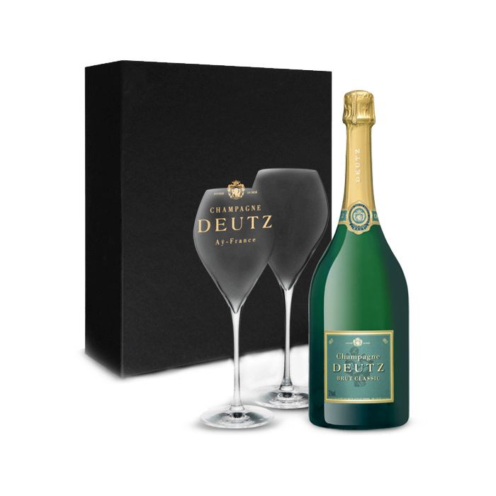 Champagne Deutz - Brut Classic avec 2 flûtes