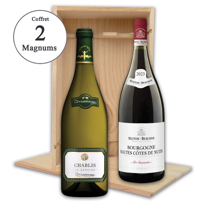 Coffret Magnums de Bourgogne Hautes Côtes de Nuits et Chablis