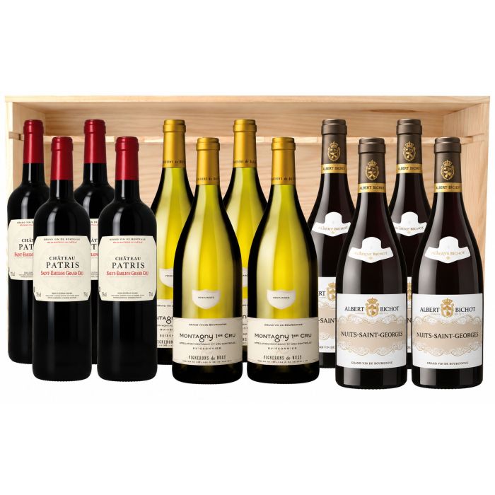 Coffret Vin Grands Crus Bordeaux et Bourgogne