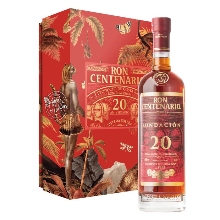 Coffret Rhum Centenario - 20 Aniversario + 2 verres - Costa Rica