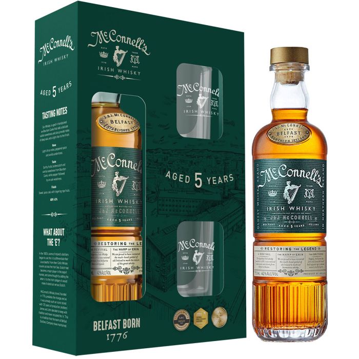 Mc Connell's 5 ans + 2 verres - Whisky Irlandais