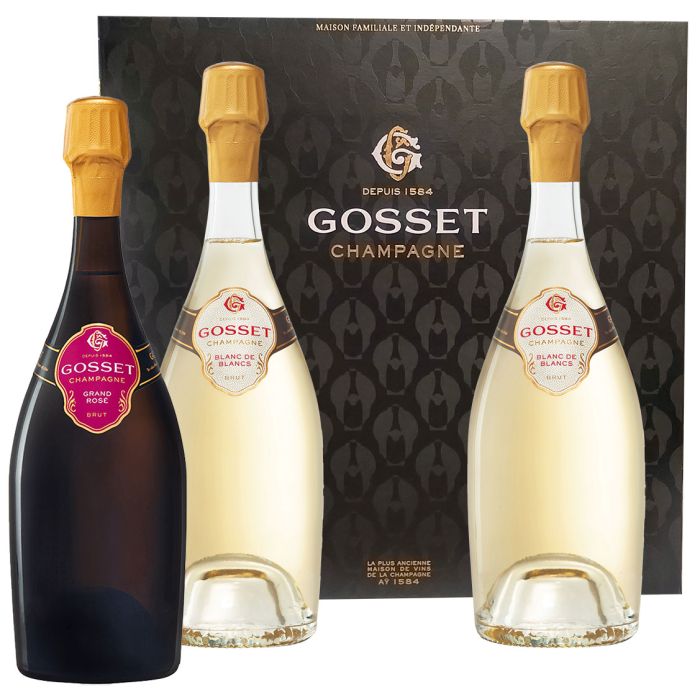Champagne Gosset - Collection Prestige - Coffret de 3