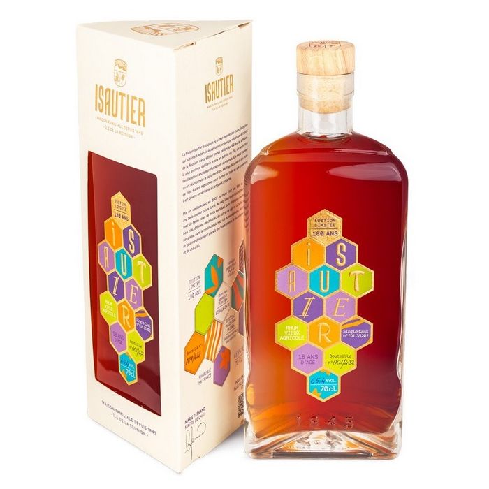 Rhum Isautier - 18 ans - Edition Limitée 180ème anniversaire - Ile de la Réunion