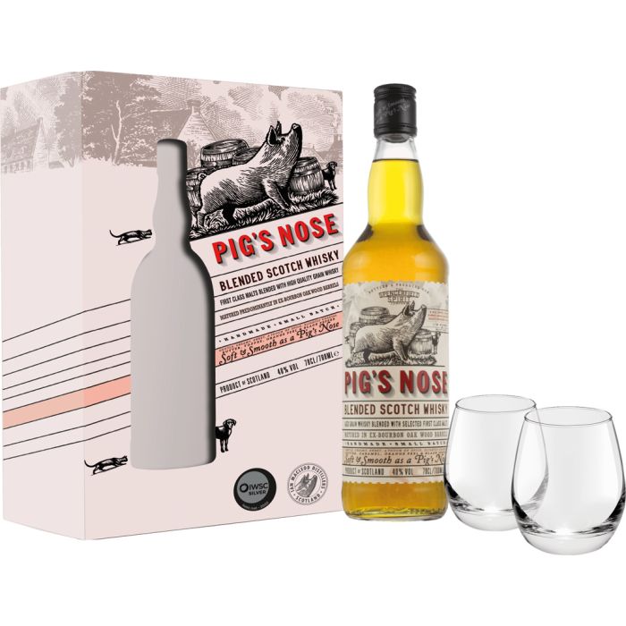 Pig's Nose + 2 verres - Whisky Ecossais