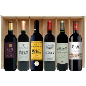 Coffret d&eacute;couverte Grands Vins de Bordeaux en caisse bois