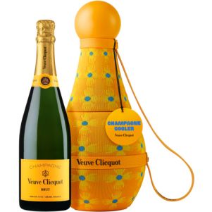 Coffret Veuve Clicquot Cooler Brut Carte Jaune fermé – Édition limitée Yinka Ilori