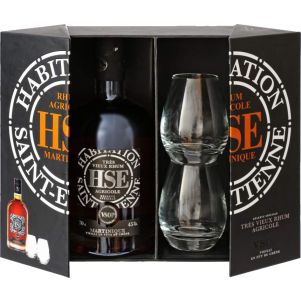 Coffret Rhum HSE VSOP avec verres