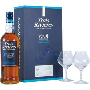 Coffret Rhum Trois Rivières avec 2 verres